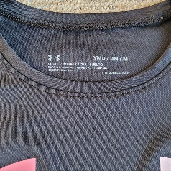 Under Armour Girls Heatgear Loose Fit Athletic Top Youth Medium - Picture 2 of 4